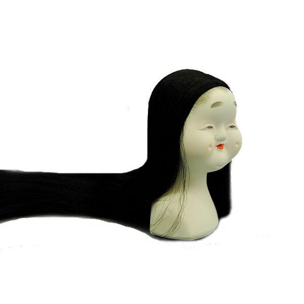 日本人形頭 顔 手芸品 部品 お多福 中割 (小) : 雛人形-五月人形-販売