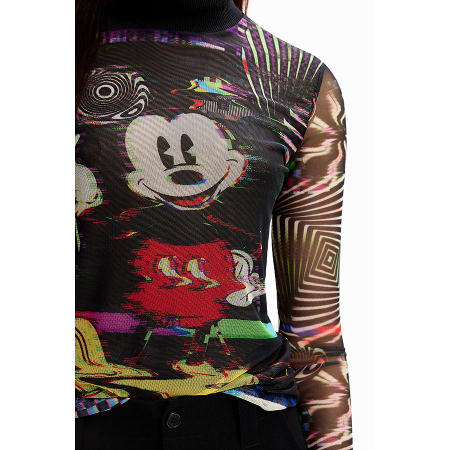 DESIGUAL デシグアル カットソー レディース 23WWTK88 TS_MICKEY_CRAZY 2000 NEGRO｜jiro-shop｜05