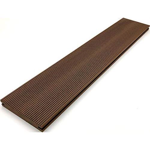 Y14522MS :アインスーパーウッド 国産 ウッドデッキ 人工木材 床板 145×22×1500mm 5枚セット(ダークブラウン)