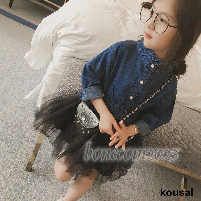 子供服 女の子 ワンピース 長袖 ?デニムワンピース 襟付き 韓国子供服 ジュニア キッズ dress スーツワンピース 通学着/通園着  ?韓国子供服｜jirou2-st｜11