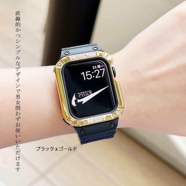 アップルウォッチ SE 9 バンド Apple Watch 8 Ultra G ベルト セット 40mm 女性 シリコン 一体型 バンド 44mm 45mm スポーツ｜jirou2-st｜13