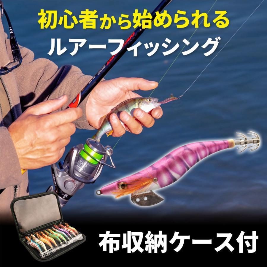 エギ 餌木 エギング 10本セット 仕掛け 初心者 エギケース 大容量 2.5号 3号 3.5号 ルアー ルアー釣り イカ釣り イカ釣り仕掛け イカ釣りセット アオリイカ｜jirou2-st｜02