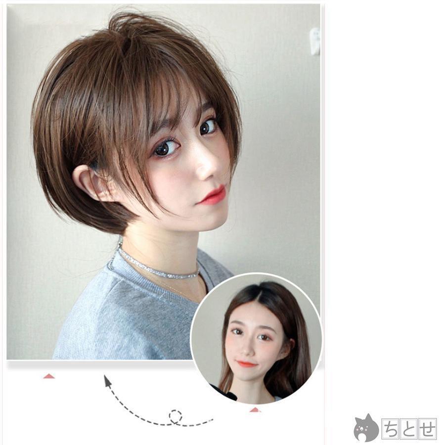 ヘアウィッグ フルウィッグ レディース 女性 ヘアアクセサリー かつら ショート ボブ 前髪あり 軽い おしゃれ 可愛い イメチェン｜jirou2-st｜02