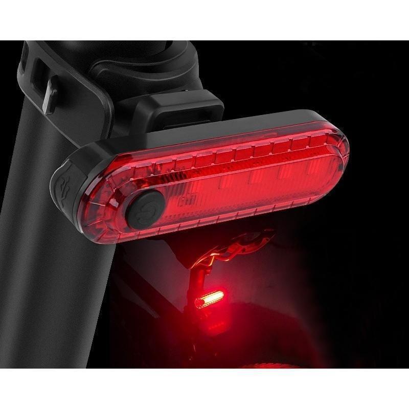 テールライト 自転車用 テールランプ USB 充電式 防水 ロードバイク サイクリング 警告灯 赤色灯 赤 白 点灯 点滅 事故防止 夜間走行 雨 暗｜jirou2-st｜02