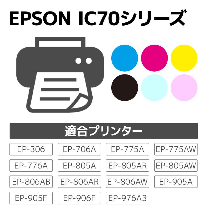 エプソン（EPSON） 【増量】IC6CL70L6色セット対応 ジットリサイクル