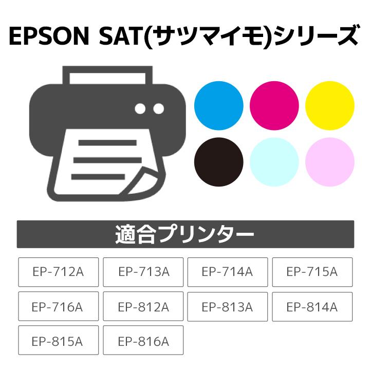SAT-LC サツマイモ ライトシアン対応 ジット リサイクル インクカートリッジ  エプソン EPSONESATLC 爆買 | エプソン | 01