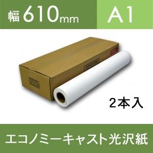 エコノミーキャスト光沢紙（紙ベース）・幅610mm（A1）×30M　2本入【FTCC-610】[FT] 爆買
