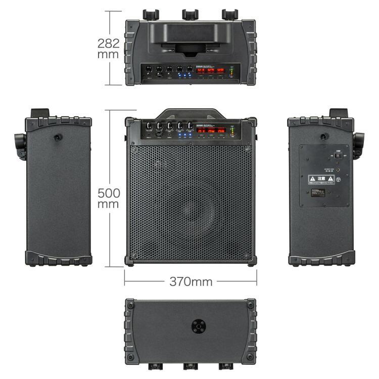 ワイヤレスマイク付き拡声器スピーカー(バッテリー内蔵・ワイヤレスマイク3本対応)サンワサプライ[SAN] 【MM-SPAMP16】 爆買_18