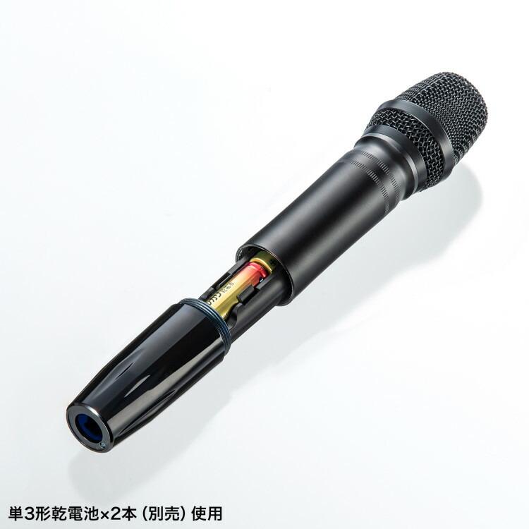 ワイヤレスマイク付き拡声器スピーカー(バッテリー内蔵・ワイヤレスマイク3本対応)サンワサプライ[SAN] 【MM-SPAMP16】 爆買_2