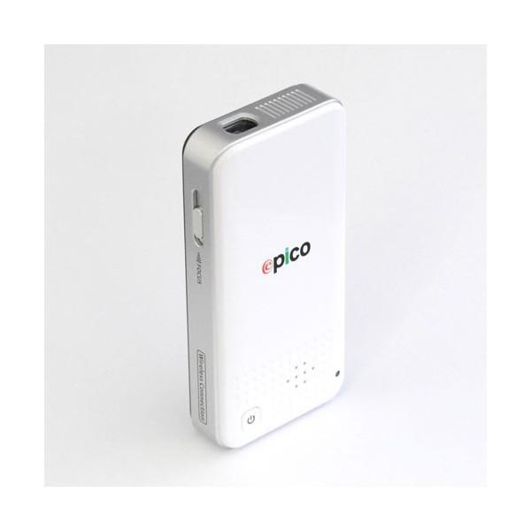 【美品】モバイルプロジェクター epico　PJ214A ホワイト　付属品完品 モバイルプロジェクター epico（イーピコ）【PJ214A-SCREEN