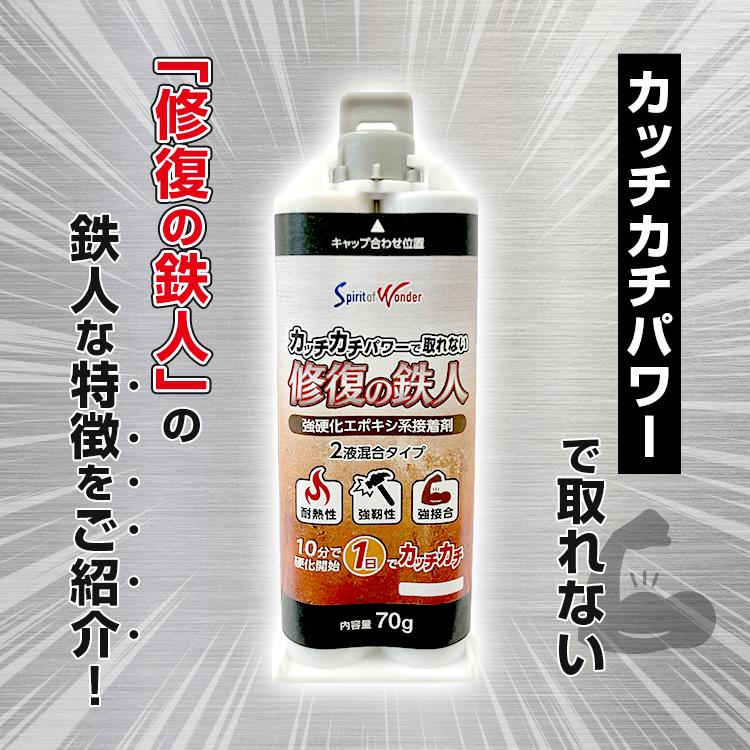 修復の鉄人 強硬化エポキシ系接着剤 2液混合タイプ [RUP] 爆買