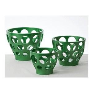 木製 カラフルウッドボウル(マホガニー製)グリーン L・M・Sサイズ3個セット | 