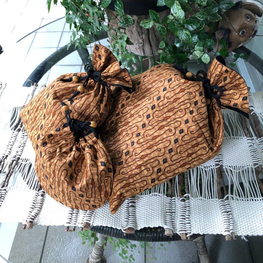 バティック生地 布袋三点セット | 