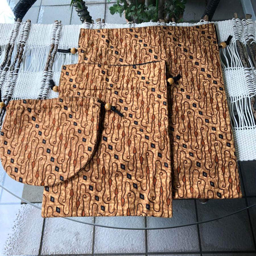 バティック生地 布袋三点セット |  | 01