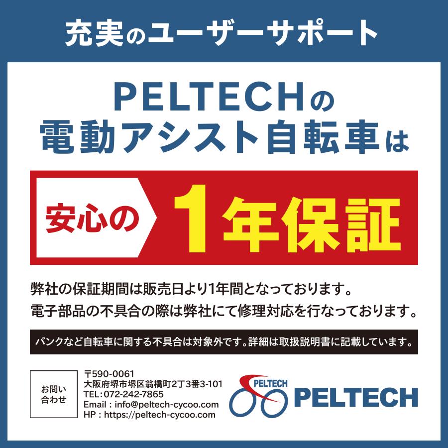 PELTECH ペルテック TDN-207LPC 8Ah 電動自転車 子供乗せ 後ろ 2人 20インチ 内装3段変速機 電動アシスト自転車 自転車 完全組立 後 チャイルドシート付 | PELTECH | 13