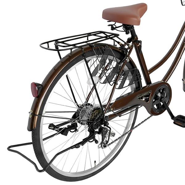 自転車 26インチ ママチャリ 激安 6段変速ギア シティサイクル おしゃれ 変速 ギア付き 本体 安い 女子 Dixhuit ブラウン 自転車bank 通販 Yahoo ショッピング