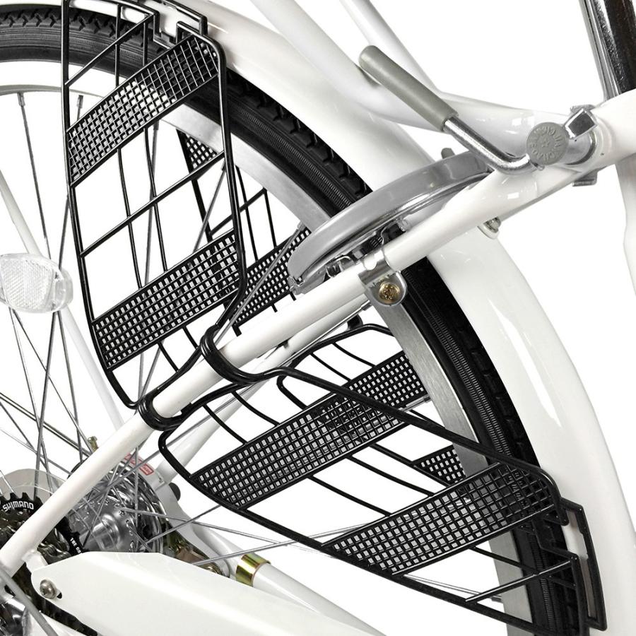 ママチャリ 27インチ 自転車 6段ギア 変速 オートライト シティサイクル Ssフレーム 安い ホワイト 本体 新品 激安 自転車bank 通販 Yahoo ショッピング