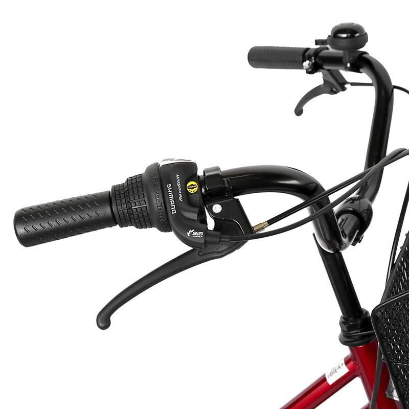 自転車 26インチ 変速 オートライト ママチャリ 6段変速ギア シティ ...