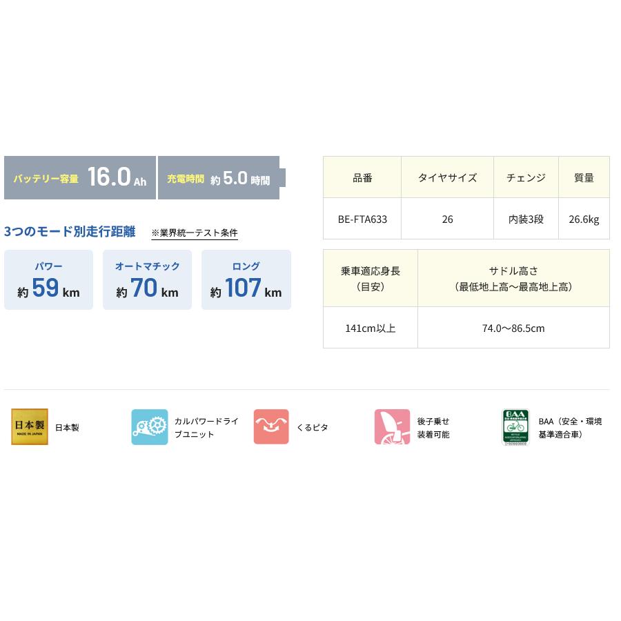 【5のつく日★ポイント2倍】電動自転車 シティモデル Panasonic パナソニック 2024年モデル ティモ・A FTA633｜jitensyaclub｜06