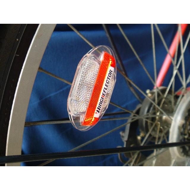 ウイングリフレクター J クリア JIS規格品 自転車 スポーク 取付 後ろ