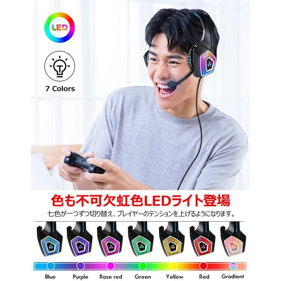 ゲーミングヘッドセット ヘッドホン マイク付き Switch Ps4 対応 高音質 Pc ヘッドホン Switch ボイチャ ヘッド セット パソコン スカ Led点灯 V1 Ps4eb 2 Jitten 通販 Yahoo ショッピング