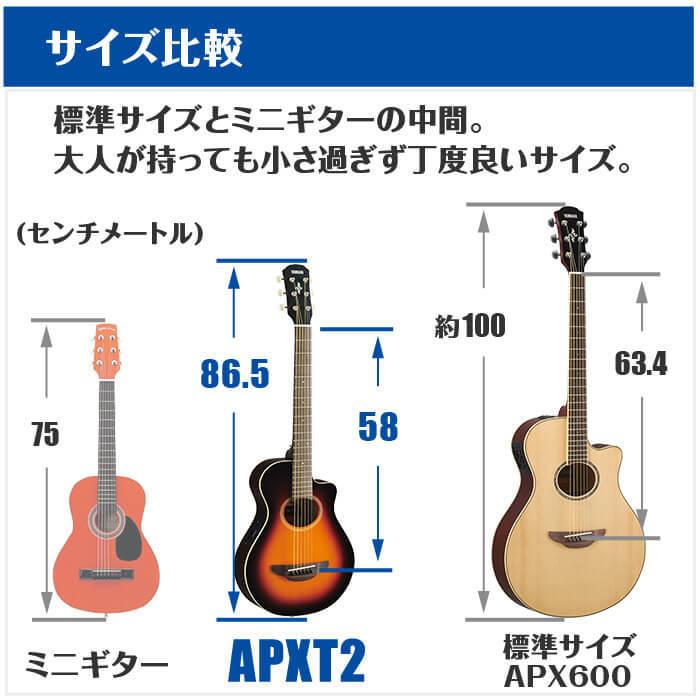 アコースティックギター 初心者セット YAMAHA APXT2 14点 エレアコ ミニギター (ヤマハ アコギ ギター 入門セット)｜jivemusic｜08