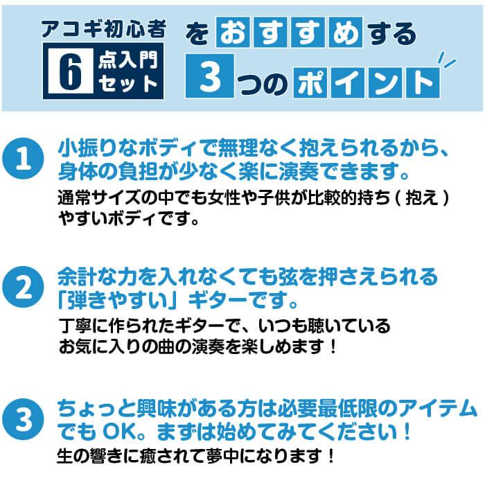 アコースティックギター 初心者セット アコギ 6点 アリア Aria-101 (小振りなボディ フォーク ギター 初心者 入門 セット)｜jivemusic｜06