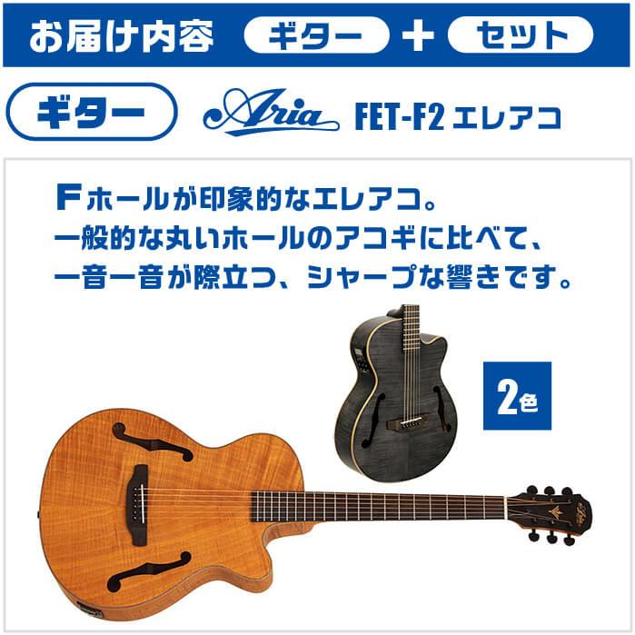 アコースティックギター 初心者セット エレアコ Aria FET-F2 入門