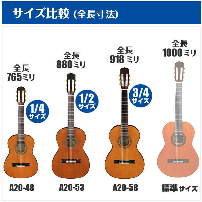 クラシックギター 初心者セット アリア A-20 分数サイズ 5点 (ARIA