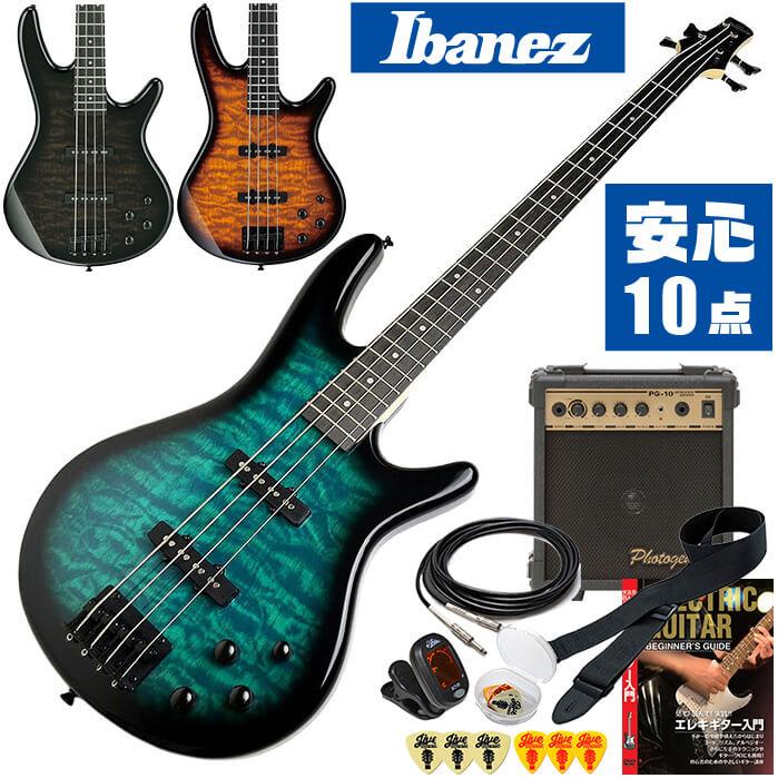 Ibanez ベース 初心者セット GSR280QA 入門 (安心10点 Ibanez ベース 初心者セット GSR280QA 入門 (安心10点