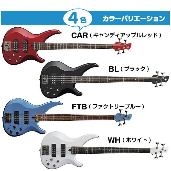 エレキベース 初心者セット 16点 ヤマハ TRBX304 (ズーム エフェクター付属 YAMAHA ベース 初心者 入門セット)の画像