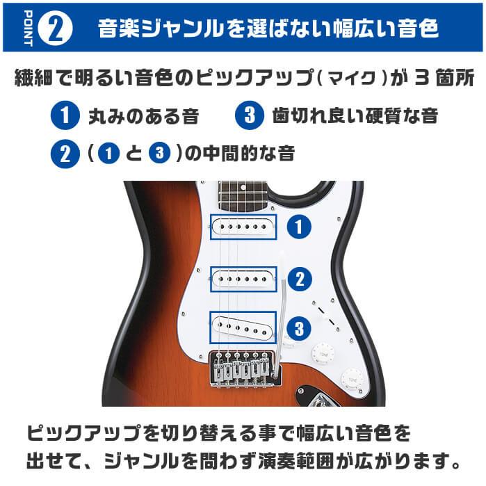 エレキギター 初心者セット 入門 (充実 16点) PhotoGenic ST180