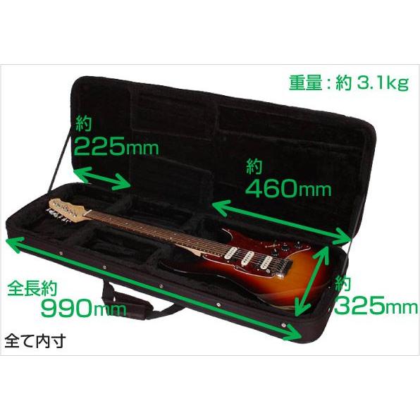 ギターケース エレキ (セミハードケース ストラト テレキャス
