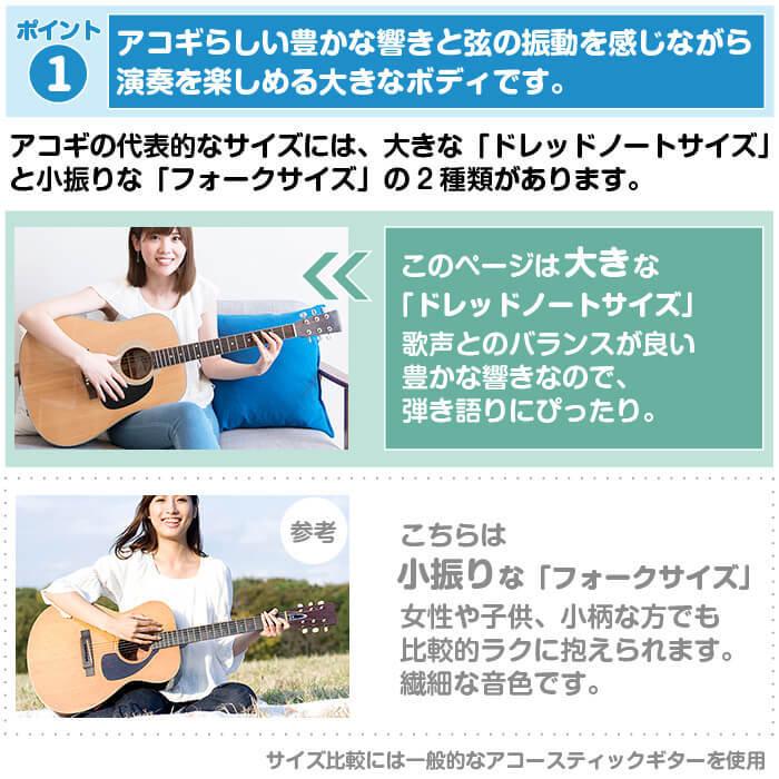 アコースティックギター 初心者セット モーリス アコギ (ハード