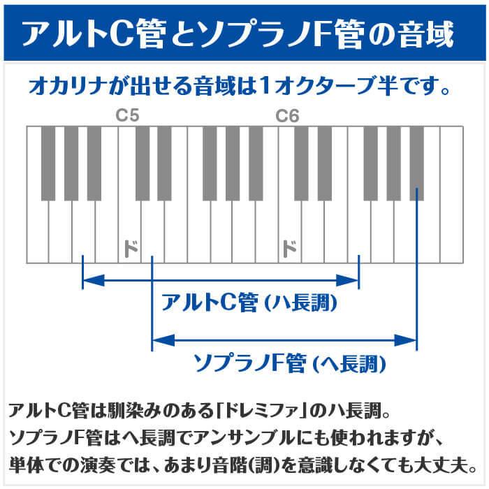 オカリナ 初心者セット (教則本付属 4点) アケタ オカリーナ T-5C コルネッタ アルトC管 アイボリー (AKETA OCARINA)｜jivemusic｜06