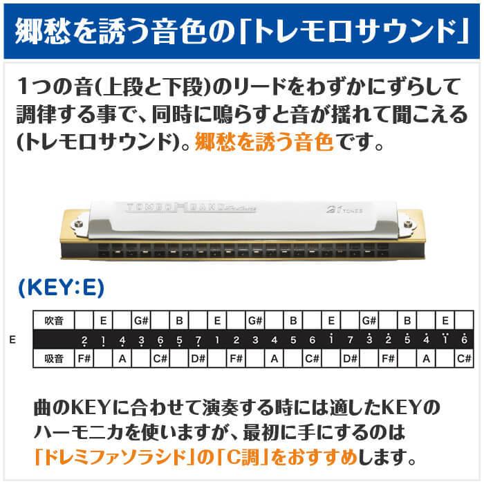 TOMBO（トンボ） ハーモニカ No.1521 E 特製トンボバンド 21穴 (Tombo