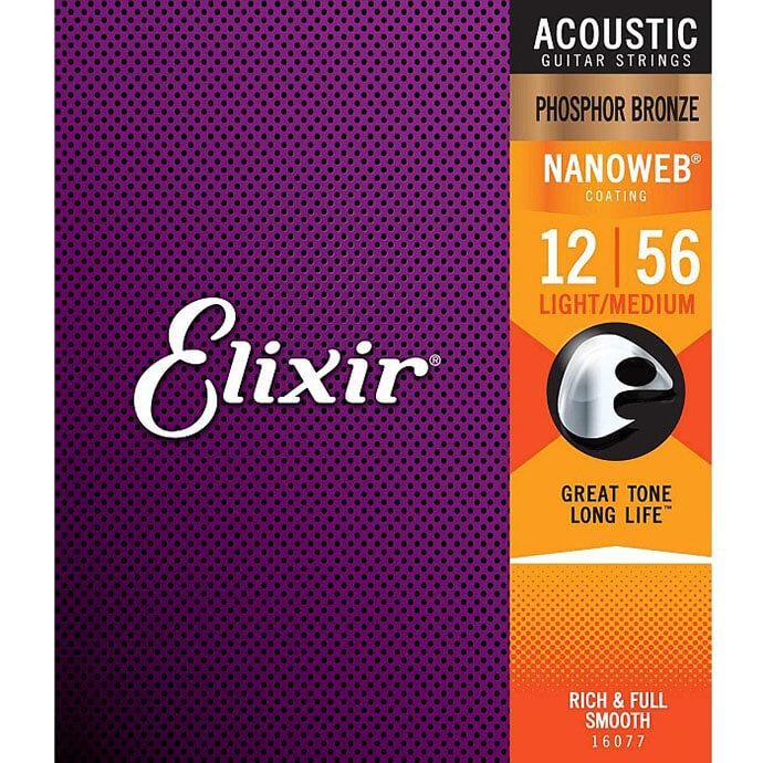 アコースティックギター 弦 Elixir 16077 (012-056) エリクサー フォスファーブロンズ ライト ミディアム｜jivemusic｜02