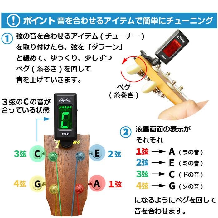 ウクレレ 初心者セット アラモアナ UK160G ソプラノ マホガニー 入門