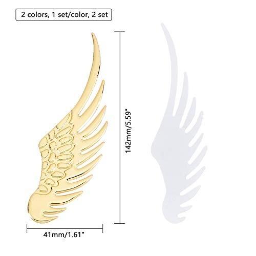 通常便なら送料無料 Superfindings 2ピース 天使の翼エンブレム ウィング 天使の羽 メタルシール 3d 立体 金属 車用ステッカー 装飾シ Topdental Com Ar