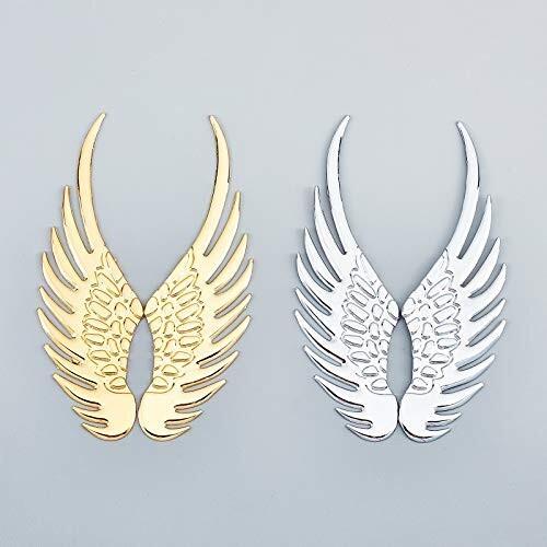 通常便なら送料無料 Superfindings 2ピース 天使の翼エンブレム ウィング 天使の羽 メタルシール 3d 立体 金属 車用ステッカー 装飾シ Topdental Com Ar