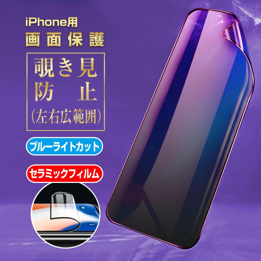 iPhoneフィルム アイフォン 覗見防止 覗き見防止 除き防止 セラミック