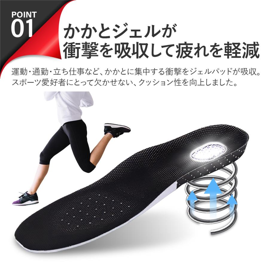 インソール 衝撃吸収 2足セット 中敷き 足底筋膜炎 ランニング