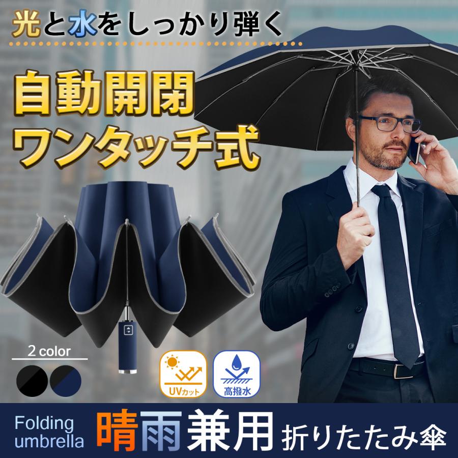 メンズ 折りたたみ傘 折り畳み傘 10本骨 大きい 自動開閉 コンパクト 軽量 丈夫 高級 おしゃれ 逆折り レディース ファッション 39a 自由が丘ストア本店 通販 Yahoo ショッピング