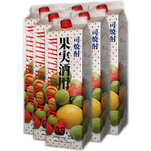 焼酎甲類 35度 司焼酎果実酒用 ホワイトリカー1800mlパック(1ケース)6