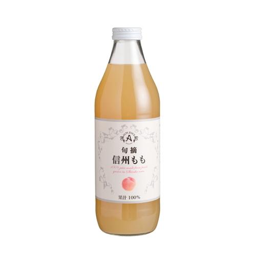 アルプス 果汁100％ 信州もも ジュース 1000ml×6本 送料無料 桃