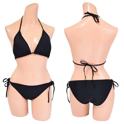 ブラック 単色 三角ビキニ 水着 レディース Mizugi 水着コーデ Bikini Swim Wear プチプラ Bn665 Jj Market 通販 Yahoo ショッピング
