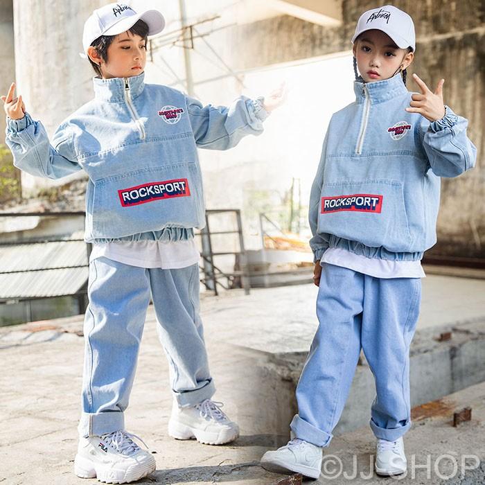 デニム トップス デニムパンツ キッズ ダンス衣装 ヒップホップ Hiphop 子供 ジーンズ セットアップ 男の子 女の子 ジャズダンス ステージ衣装 Jazz L2 Dance459 Jj Shop 通販 Yahoo ショッピング