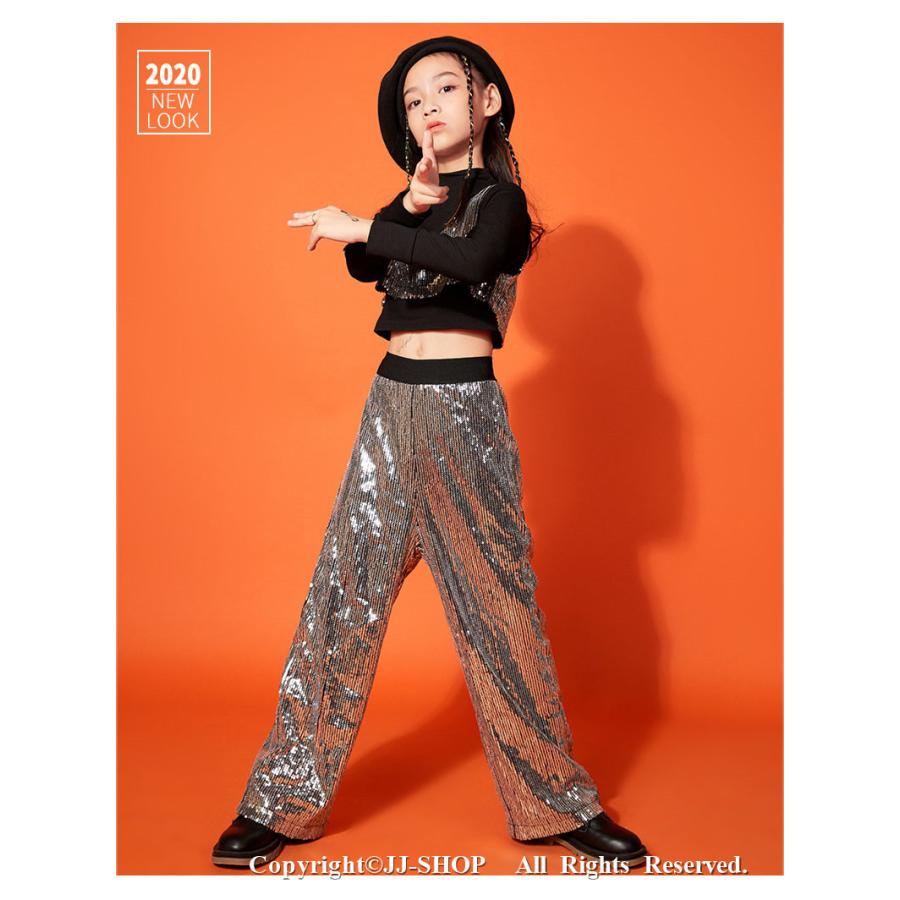 3点セット シルバー スパンコール 衣装 キッズ ヒップホップ Tシャツキッズ ダンス衣装 ジャズダンス衣装 スパンコール シルバー原宿系 Hiphop セットアップ L2 Dance2 Jj Shop 通販 Yahoo ショッピング