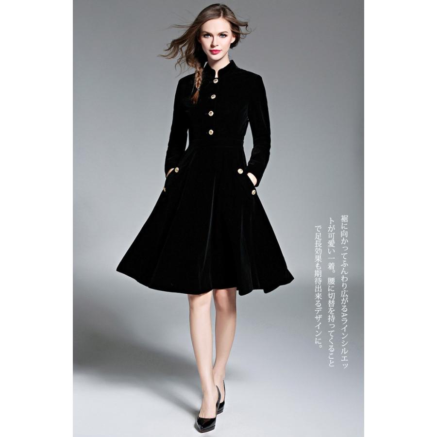 ベルベット ワンピース 結婚式 レディース Aラインワンピース ひざ丈 ベロアドレス 長袖 ミディアム 大人 お呼ばれ パーティー 通勤 オフィス Ol きれいめ L2 Lady180 Jj Shop 通販 Yahoo ショッピング