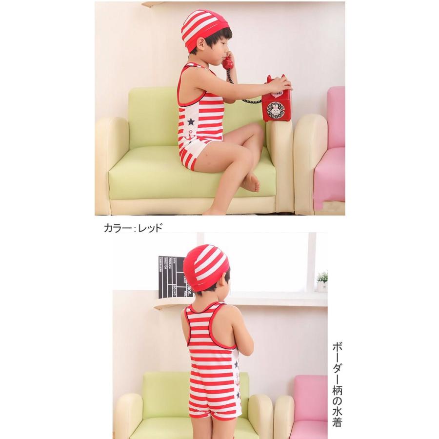 ベビー水着 水着 子供水着 女の子 男の子 キッズ 水着 水泳 水着 女の子 ボーダー柄水着 キャップ付き 帽子付き ベビースイミング 子供 男子 L2 Swim19 Jj Shop 通販 Yahoo ショッピング